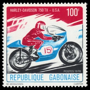 GABON 371 - Motorcycles "Harley-Davidson" (pb98363) - Picture 1 of 1