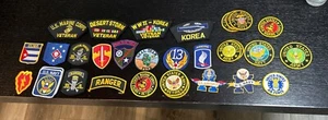 32 Pc.  NeW AMRY NAVY MARINES Air Force Ranger Vet Korea Patches Military Seals - Picture 1 of 24