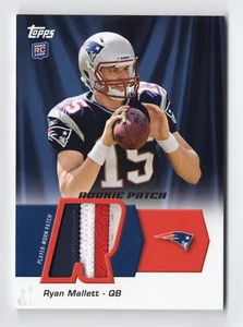 Parche de camiseta de novato de fútbol americano Ryan Mallett 2011 Topps (reliquia usada por el jugador de 3 colores) - Imagen 1 de 2
