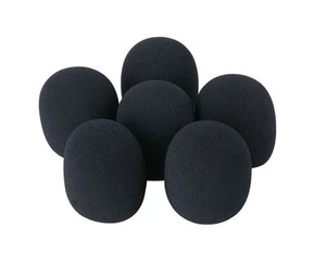 Paquete de 6 micrófonos parabrisas micrófono negro protector contra el viento espuma manguito estudio sistema de megafonía - Imagen 1 de 2