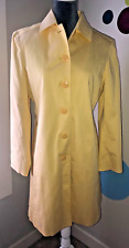 Amanda Smith Yellow Button Up Lined Overcoat Rain Jacket  - Women's Size 12