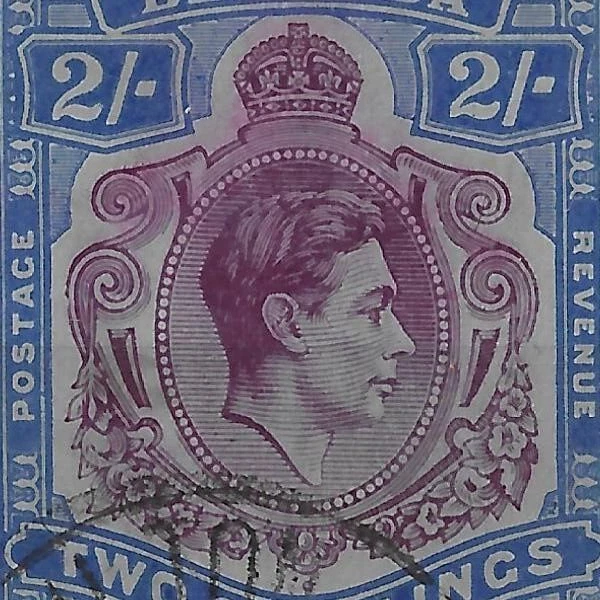 Bermuda 1941 GVI 2/- Keyplate 'Broken Tail' Variety SG116bc Used Cat£1800 - Image 1 of 3