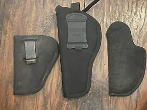 Black Pistol Holsters Blackhawk And More Set of 3 - Picture 1 of 5