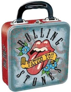 ROLLING STONES SQUARE TIN TOTE PURSE LUNCH BOX VANDOR NEW - Picture 1 of 2