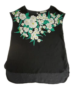 PETER MORRISSEY Blouse Top Women's Loose Fit Sleeveless Asymmetrical Size 14 - Picture 1 of 9