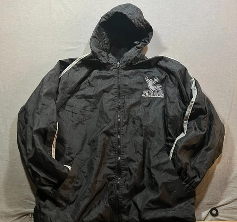 Brooklyn Nets Jacket Adult Large Black Logo Full Zip Long Sleeve Hooded Mens Cover