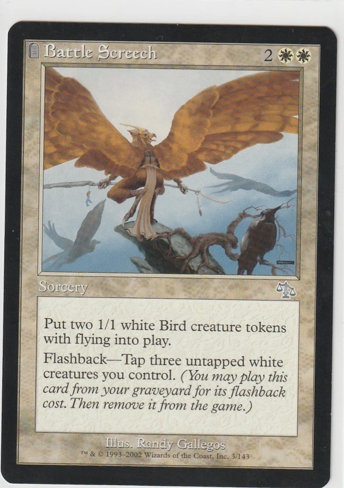 1x BATTLE SCREECH - Judgment - NM MtG Magic The Gathering WHITE Uncommon  - Image 1 of 1