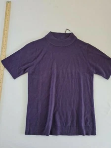 Jersey de manga corta Damart púrpura cuello alto 7910 para dama - Imagen 1 de 11