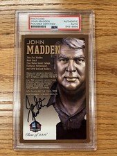 John Madden 2010 Hall Of Fame Bust Card Auto Autograph Signed PSA DNA 133/150