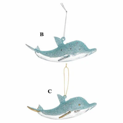 Dolphin Glass Ornament - Image 1 of 3