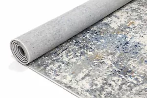 Tadley Grey Blue Abstract Transitional Rug Runner 80x300cm **FREE DELIVERY** - Picture 1 of 4