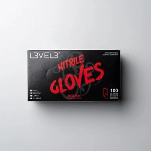 L3VEL3 Professional Nitrile Gloves 100 Pc | Red-ish - Picture 1 of 2