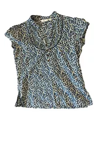 Blusa para mujer Max manga corta azul estampado floral talla mediana - Imagen 1 de 6