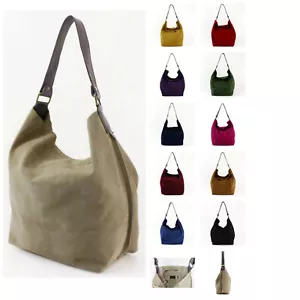 Borsa a secchiello donna pelle scamosciata donna tracolla slouch borsetta VPS18 - Foto 1 di 21