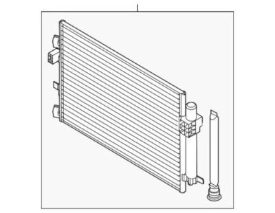 Genuine Ford 2012-2014 Focus Air Conditioning Condenser Assembly CV6Z-19712-J - Image 1 of 2