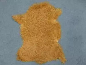 Short-Hair Tibet Lamb Skin Rug: Pale Rust orange dyed throw (169-S-A082) Y1F - Picture 1 of 2