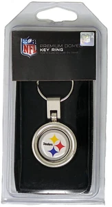Pittsburgh Steelers Keychain Logo Domed Keyring New - Picture 1 of 4