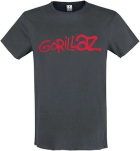 Amplified Gorillaz Logo Mens Charcoal T Shirt Gorillaz T Shirt Classic Tee - Picture 1 of 1