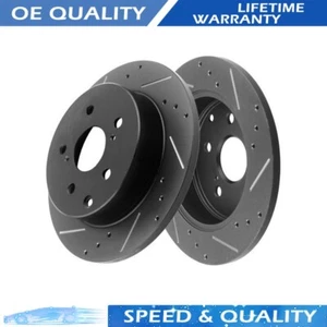 Rear Drilled Brake Rotors for 2006-2018 Toyota RAV4 2010-2012 Lexus HS250h Rotor - Picture 1 of 11