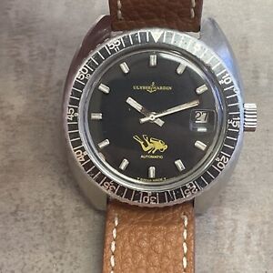 RARE Ulysse Nardin Automatic 566 Dive Watch Tressa 4462 Mvmt 42mm 1960’s Watch