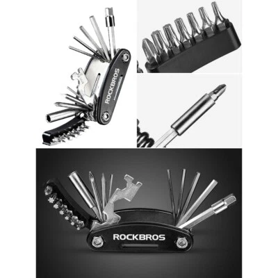 ROCKBROS MTB Bicycle Repair Kit Multi functional Folding Worker 16 in 1 Portable - Image 1 of 4
