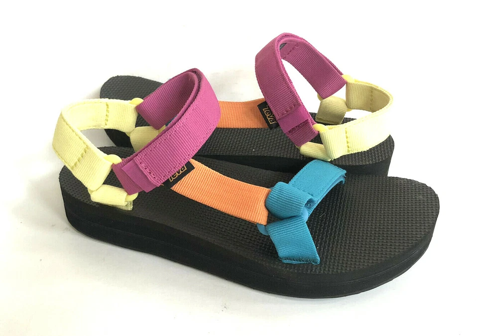 Teva Sandal Midform Universal Geometric Leather Platform Sandals Womens 8