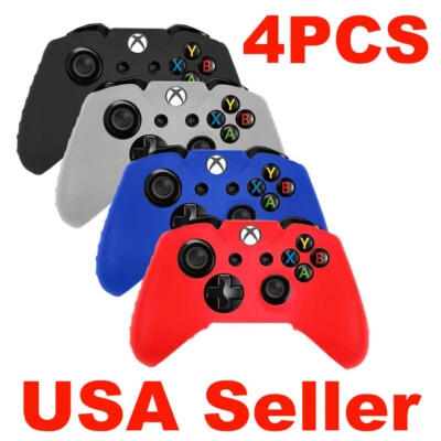 4X Soft Silicone Rubber Protective Case Cover For Microsoft Xbox One Controller - Image 1 of 4