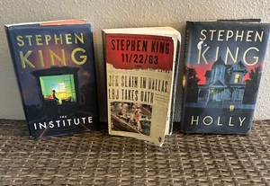 Stephen King Lot of 3 books. Holly, 11/22/63 and The Institute. Will Separate - Picture 1 of 18
