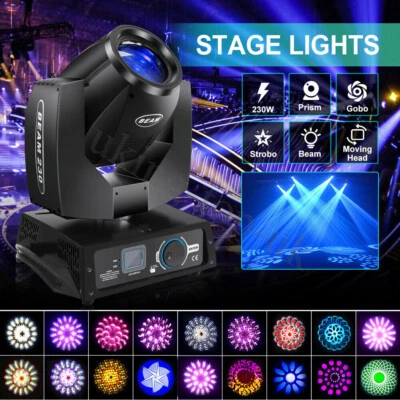 230W 7R Beam Zoom Sharpy 16+ 8 Prism DMX Stage Lighting Moving Head Light Disco - Image 1 of 4