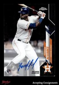 2020 Topps Chrome Rookie Autographs #RAYA Yordan Alvarez ASTROS RC ROOKIE AUTO - Picture 1 of 2