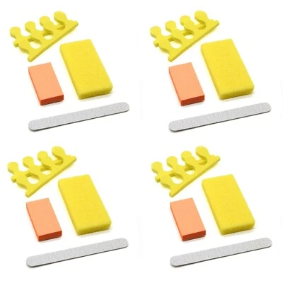 Kit de cuidado de uñas separador de dedos de piedra pómez tampón lima de uñas 16 piezas manicura y pedicura Foto 1 de 4