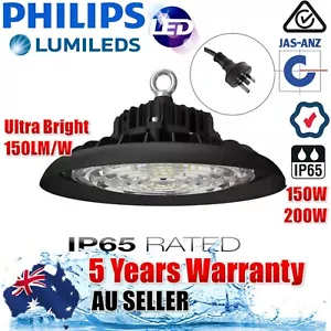UFO LED High Bay Lights 150W 200W Warehouse Industrial Shed Factory Light Lamp  - Picture 1 of 11