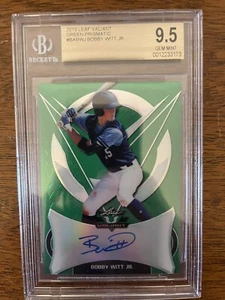 2019 Bobby Witt Jr. Leaf Valiant Green Prismatic Auto #/99 BGS 9.5 GEM MINT - Picture 1 of 2
