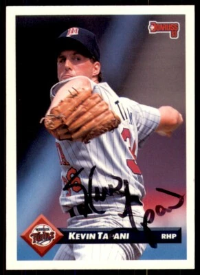 1993 DONRUSS KEVIN TAPANI AUTO MINNESOTA TWINS #443 - Image 1 of 2
