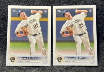 2022 Topps Series 1 - Aaron Ashby - Rookie (RC) - Brewers - #78 + Extra - Image 1 of 2