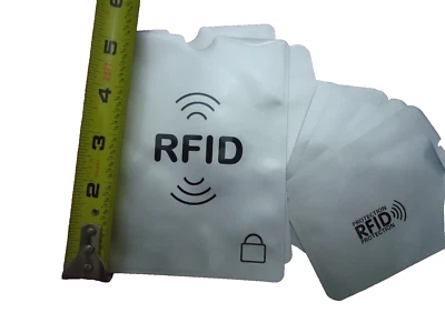10- RFID Blocking Sleeves Credit Cards 2 Passports Protector Holder #5 - Image 1 of 4