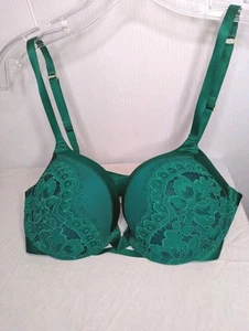 Victorias Secret Bra 34C Green Very Sexy Push UpLace Ribbon Limited Edition Gift - Picture 1 of 7