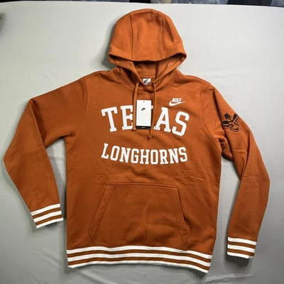 Moletom Nike Texas Longhorns masculino grande laranja NCAA pulôver de futebol com capuz - Imagem 1 de 4