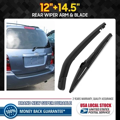 Fit For 2002-2007 Toyota Highlander Rear Wiper Blade Arm Kit 12inch+14.5inch - Image 1 of 4