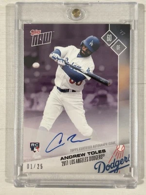 Andrew Toles (RC) (AU) 2017 Topps Now Purple #1/25 RARE - Image 1 of 4
