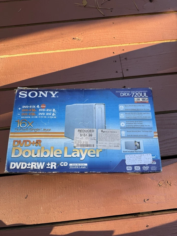 Sony  DRX 720UL, DVD±RW (+R DL) External Drive - DVD Burner Brand New - Image 1 of 4
