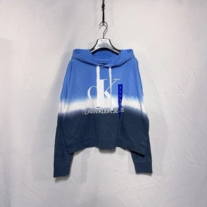 Calvin Klein Jeans Mujer Pullover Manga Larga Sudadera con Capucha Azul Marino L - Imagen 1 de 11