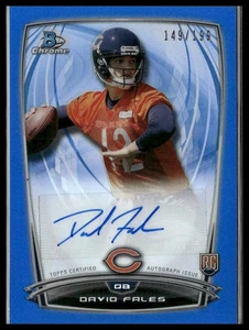 2014 Bowman Chrome #RCRA-DFA David Fales Rookie Autographs Blue Refractors #/199 - Picture 1 of 2