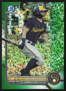 2022 Bowman Chrome Green Speckle Refractor 64/99 Sal Frelick #BCP-149 TS8 - Picture 1 of 2