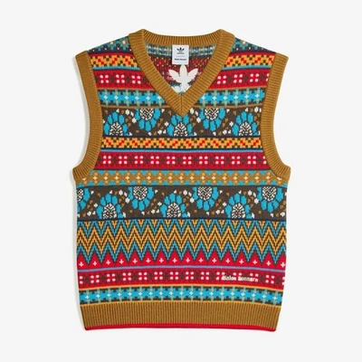 Adidas x Wales Bonner Patterned Knit Vest ‘Multicoloured’ - Size Medium (M) - Image 1 of 4