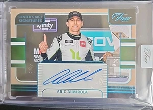 Aric Almirola 2025 Panini Turn Four NASCAR Center Stage Auto Platinum #1/1 - Picture 1 of 3