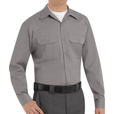 Camisa de trabajo uniforme utilitario manga larga Red Kap para hombre Foto 1 de 2