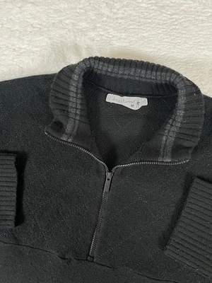 Smartwool Black 1/4 Quarter Zip Quilted Merino Wool Long Sleeve Sweater Men’s M - Image 1 of 4