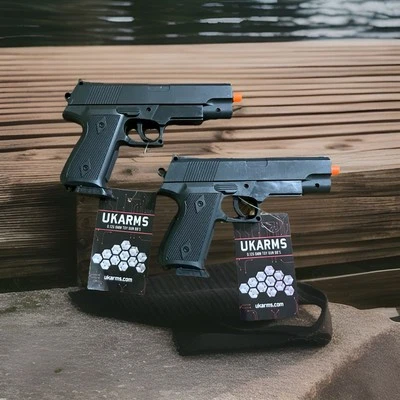 Set of 2 Airsoft Guns Spring Pistol 7" UKRAMS M996B - Image 1 of 4