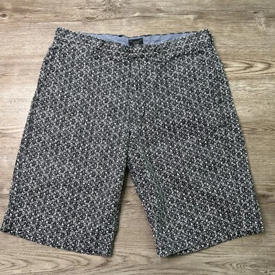 Pantalones Cortos Chinos J Crew Club Para Hombre 31 Negro Patrón 11 Pulgadas Entrepierna Foto 1 de 4